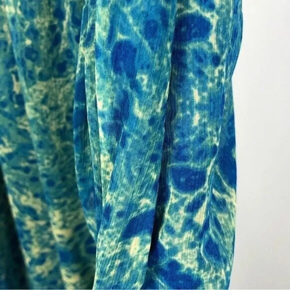 Gap Blue Watercolor Printed Sleeveless Maxi Dress 2 - Picture 6 of 6